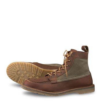 Red Wing Weekender Canvas Moc 6-Inch Boot in Copper Rough & Tough Leather Laarzen Heren DonkerBruin - 3335